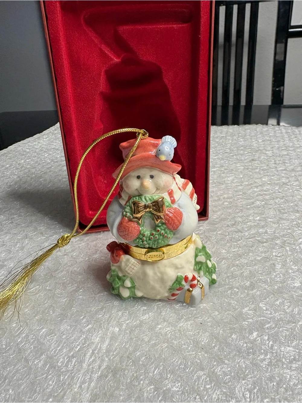 Lenox Snowman Box ornament
